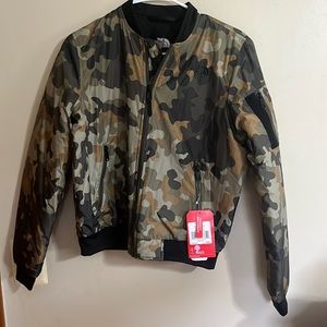 The North Face Bomber Jacket camouflage Small Barstol Camo Coat winter Fall NWT